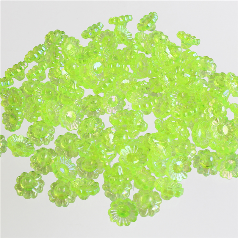 島村 ニューフラワービーズ 100個入り デラックスDX 12mm ライトグリーン ASH-NYFL12DX-6 1袋（ご注文単位1袋）【直送品】