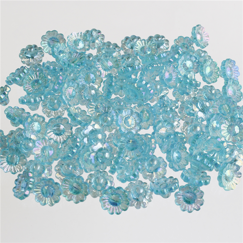 島村 ニューフラワービーズ 100個入り デラックスDX 12mm ライトブルー ASH-NYFL12DX-7 1袋（ご注文単位1袋）【直送品】