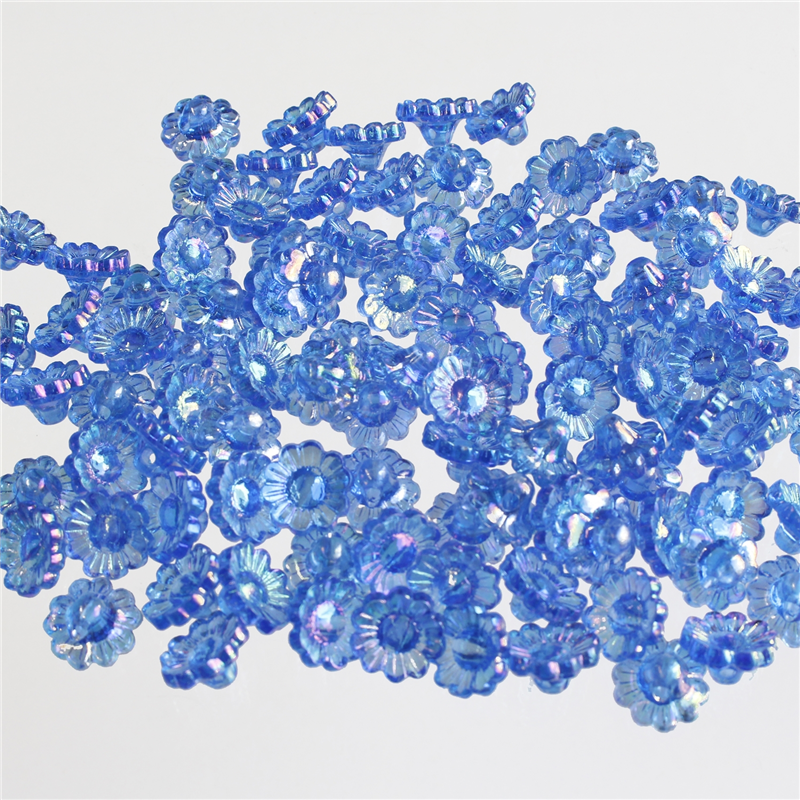 島村 ニューフラワービーズ 100個入り デラックスDX 12mm ブルー ASH-NYFL12DX-13 1袋（ご注文単位1袋）【直送品】