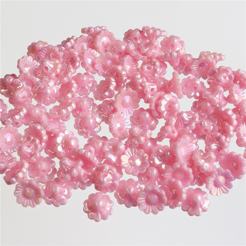 島村 ニューフラワービーズ 100個入り デラックスDX 12mm ピンク ASH-NYFL12DX-14 1袋（ご注文単位1袋）【直送品】