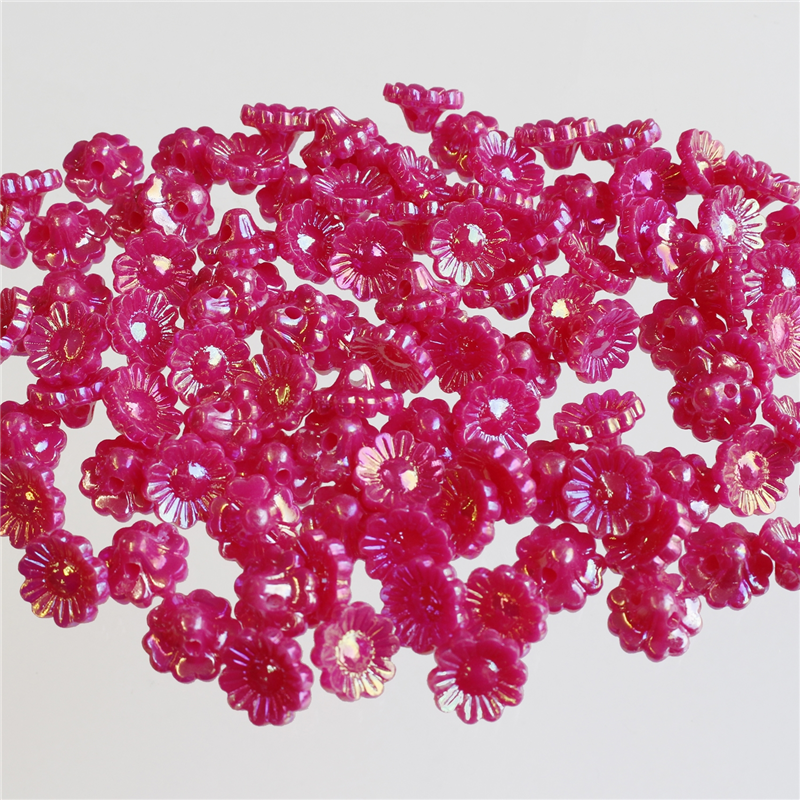 島村 ニューフラワービーズ 100個入り デラックスDX 12mm ショッキングピンク ASH-NYFL12DX-15 1袋（ご注文単位1袋）【直送品】