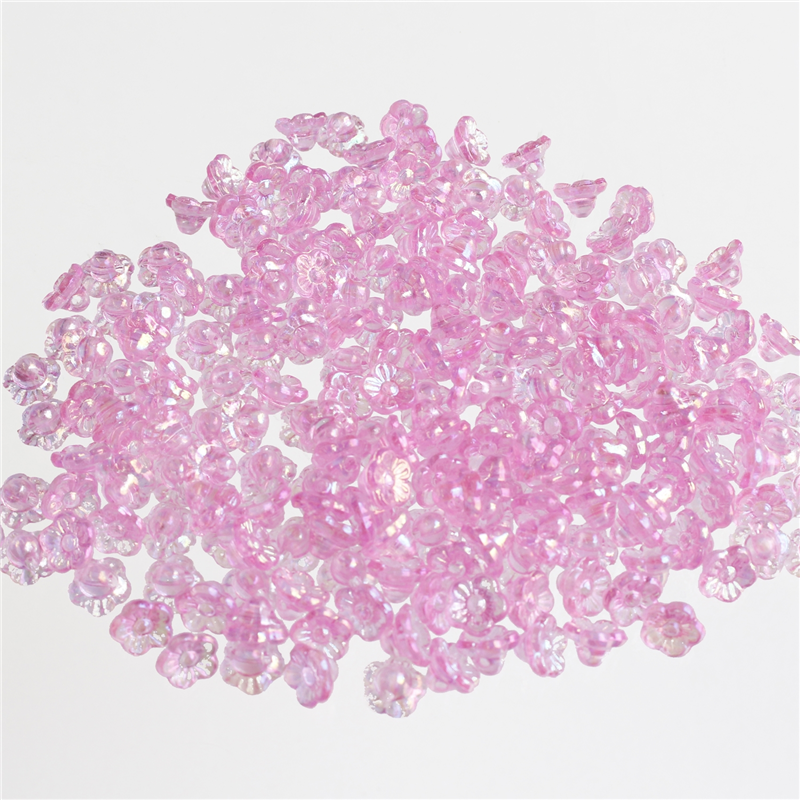 島村 ニューフラワービーズ 200個入り デラックスDX 8mm ピンク ASH-NYFL8DX-3 1袋（ご注文単位1袋）【直送品】