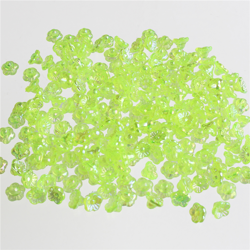 島村 ニューフラワービーズ 200個入り デラックスDX 8mm ライトグリーン ASH-NYFL8DX-6 1袋（ご注文単位1袋）【直送品】