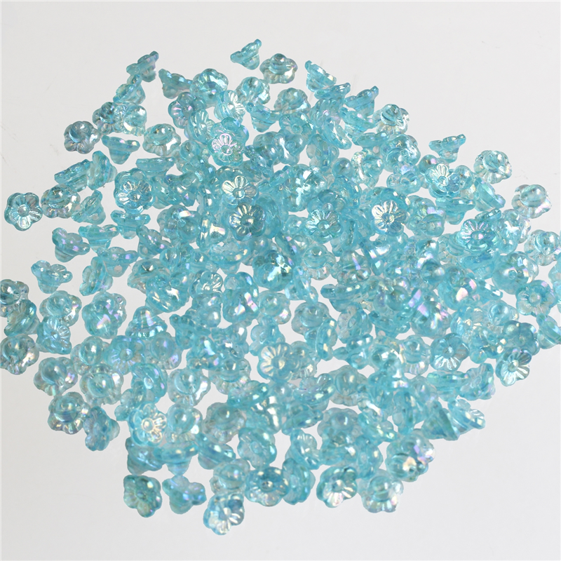 島村 ニューフラワービーズ 200個入り デラックスDX 8mm ライトブルー ASH-NYFL8DX-7 1袋（ご注文単位1袋）【直送品】