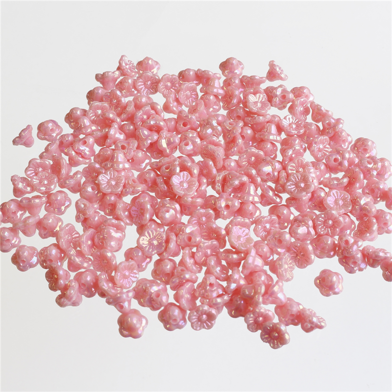 島村 ニューフラワービーズ 200個入り デラックスDX 8mm ピンク ASH-NYFL8DX-14 1袋（ご注文単位1袋）【直送品】