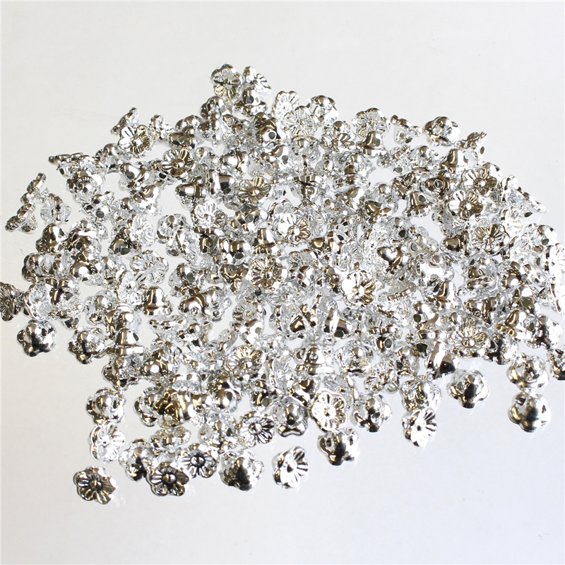 島村 ニューフラワービーズ 200個入り デラックスDX 8mm シルバー ASH-NYFL8DX-S 1袋（ご注文単位1袋）【直送品】