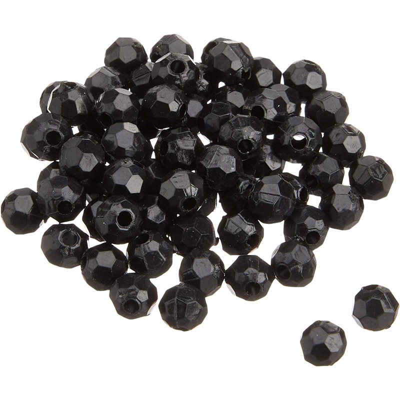 島村 カットビーズ 200個入り ST 6mm ブラック ASH-ST6C-10 1袋（ご注文単位1袋）【直送品】