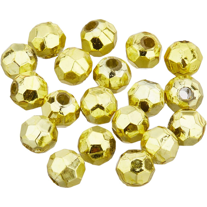 島村 カットビーズ 200個入り デラックスDX 6mm ゴールド ASH-DX6C-G 1袋（ご注文単位1袋）【直送品】