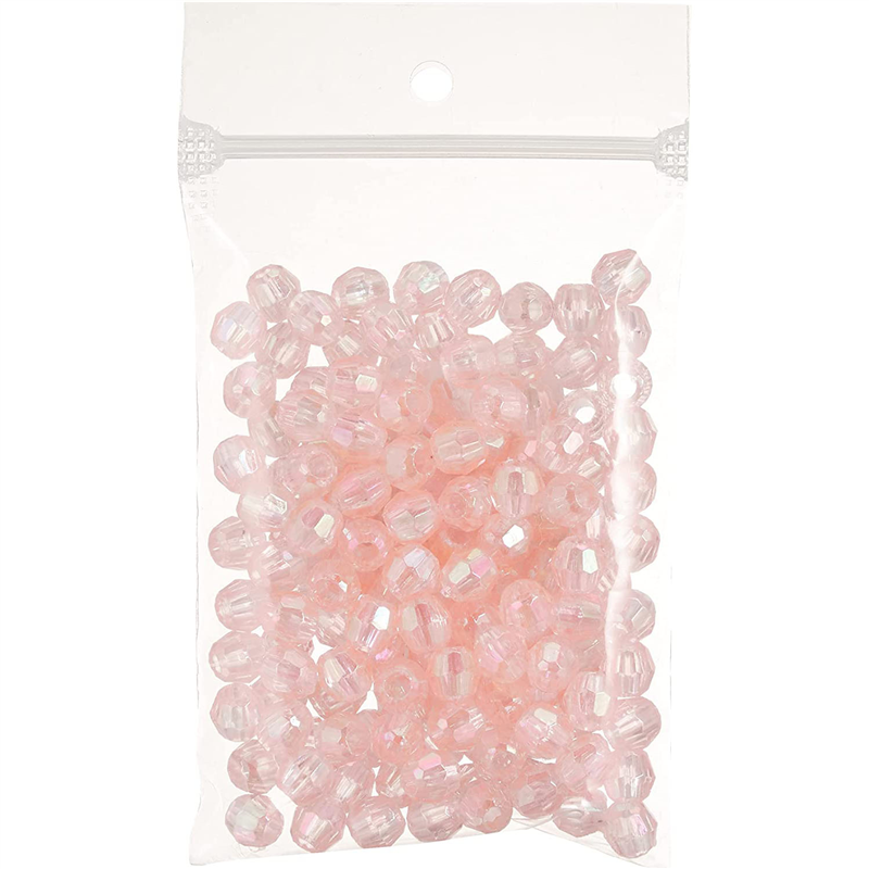 島村 カットビーズ 200個入り デラックスDX 8mm うすピンク ASH-DX8C-3 1袋（ご注文単位1袋）【直送品】