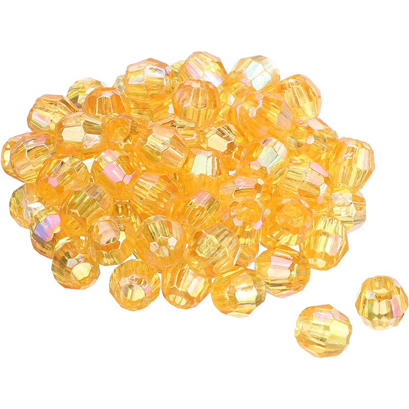 島村 カットビーズ 200個入り デラックスDX 8mm イエロー ASH-DX8C-5 1袋（ご注文単位1袋）【直送品】