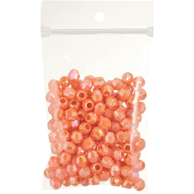 島村 カットビーズ 200個入り デラックスDX 8mm オレンジ ASH-DX8C-9 1袋（ご注文単位1袋）【直送品】