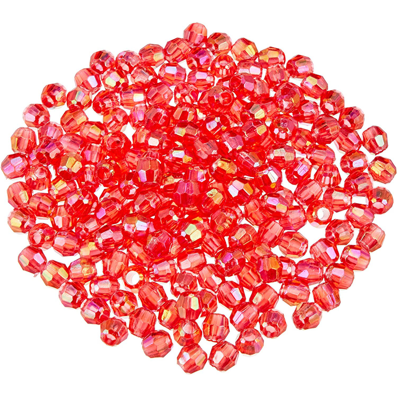 島村 カットビーズ 200個入り デラックスDX 8mm レッド ASH-DX8C-11 1袋（ご注文単位1袋）【直送品】