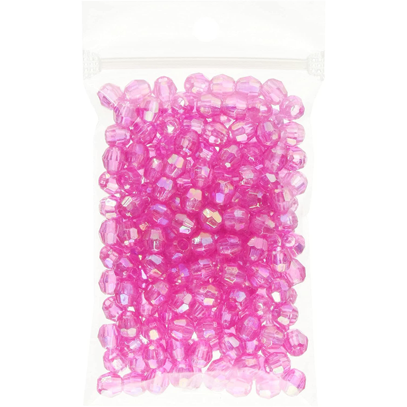 島村 カットビーズ 200個入り デラックスDX 8mm ピンク ASH-DX8C-12 1袋（ご注文単位1袋）【直送品】
