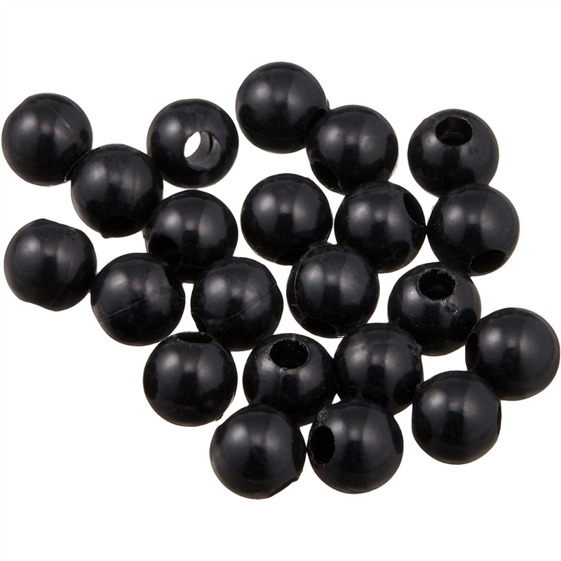 島村 丸ビーズ 200個入り ST8mm ブラック ASH-ST8M-11 1袋（ご注文単位1袋）【直送品】