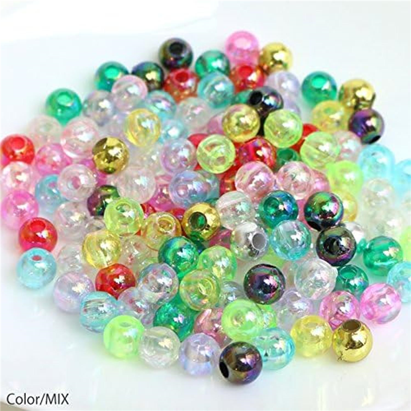 島村 丸ビーズ 200個入り デラックスDX 8mm オーロラ クリア ASH-DX8M-1 1袋(ご注文単位1袋)【直送品】