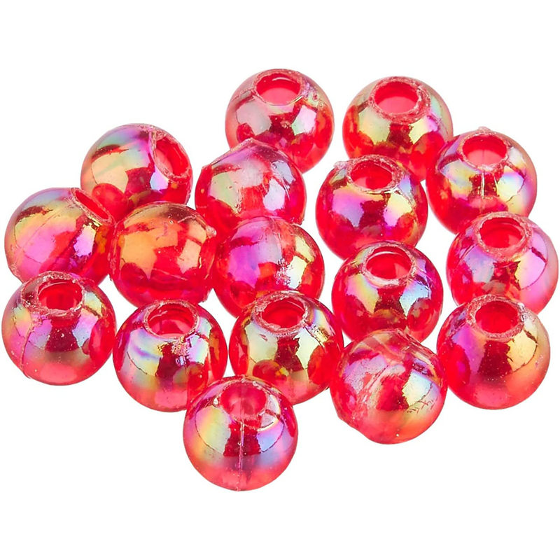 島村 丸ビーズ 200個入り デラックスDX 8mm レッド ASH-DX8M-4 1袋（ご注文単位1袋）【直送品】