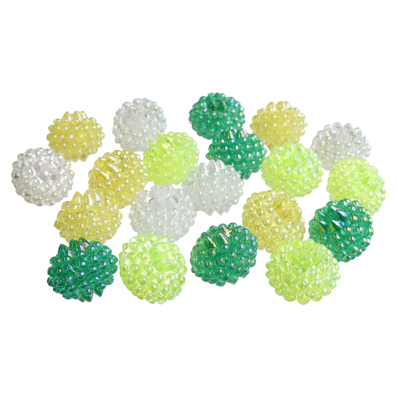 島村 ベリービーズ 20個入り DX 15mm グリーン・イエロー系 ASH-BL15-M3 1袋（ご注文単位1袋）【直送品】