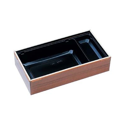 エフピコ 折箱弁当容器 本体 WUかん合-302 マホガニー 15枚/袋(ご注文単位14袋)【直送品】