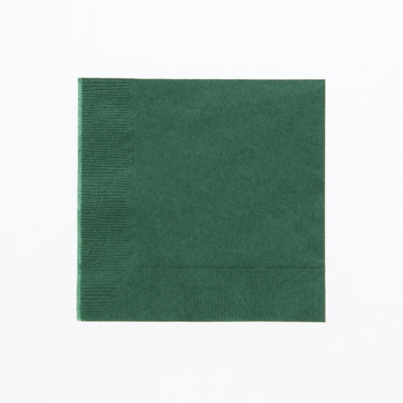 オリエンタル紙業 カラー紙ナプキン 2プライナプキン 4折 約25cm イタリアングリーン 50枚/袋