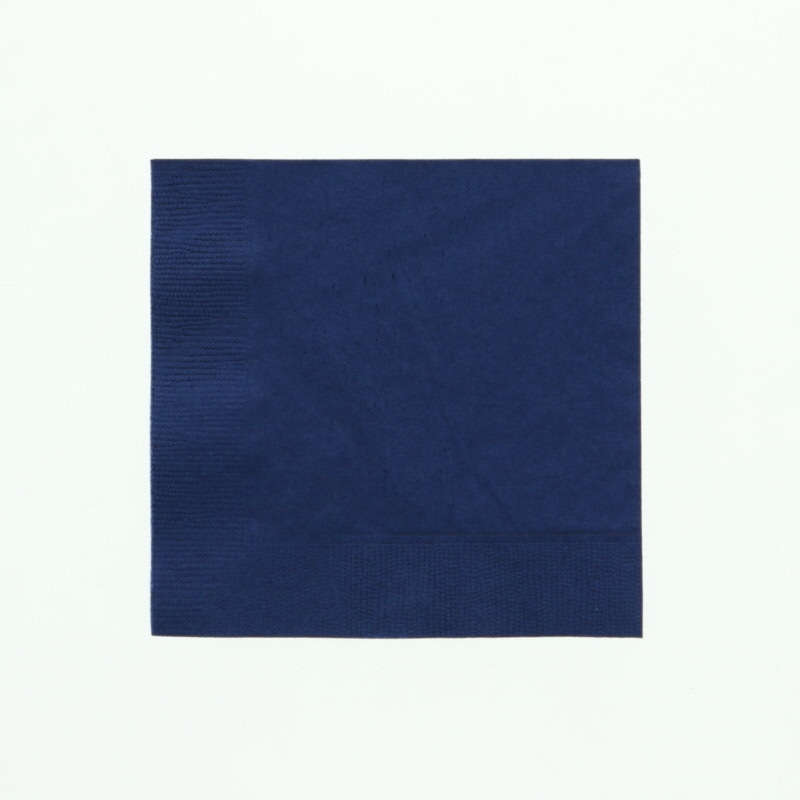 オリエンタル紙業 カラー紙ナプキン 2プライナプキン 4折 約25cm フレンチブルー 50枚/袋