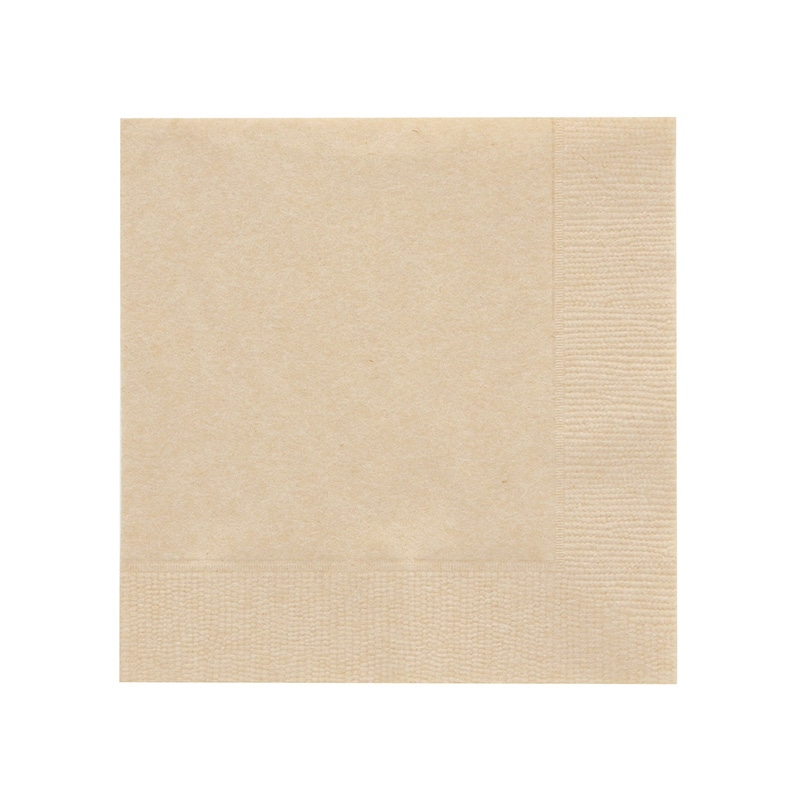 オリエンタル紙業 紙ナプキン 2プライナプキン 4折 約25cm 未晒 50枚/袋