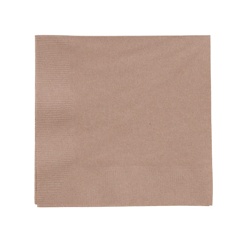 オリエンタル紙業 カラー紙ナプキン 2プライナプキン 4折 約25cm クレーグレー 50枚/袋