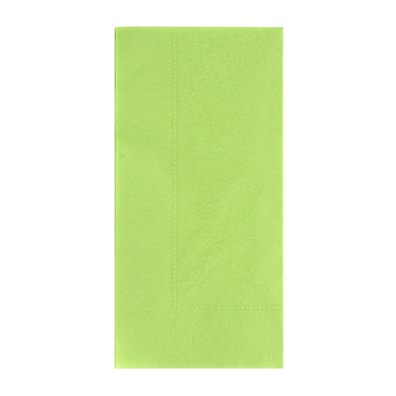 オリエンタル紙業 カラー紙ナプキン 2プライナプキン 8折 約45cm アシットグリーン 50枚/袋