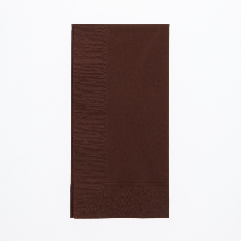 オリエンタル紙業 カラー紙ナプキン 2プライナプキン 8折 約45cm チョコレート 50枚/袋