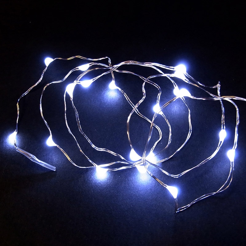 コロナ産業 ジュエリーライト　電池式　20球 白色球　シルバーコード JE20W 1個（ご注文単位1個）【直送品】