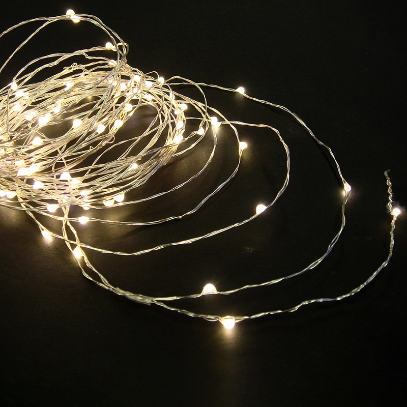 コロナ産業 ジュエリーライト　アダプター付　100球 電球色　シルバーコード JE100D 1個（ご注文単位1個）【直送品】