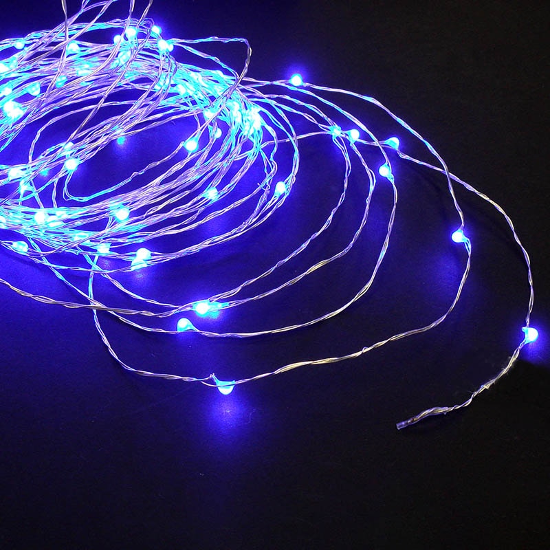 コロナ産業 ジュエリーライト　アダプター付　100球 青色球　シルバーコード JE100B 1個（ご注文単位1個）【直送品】