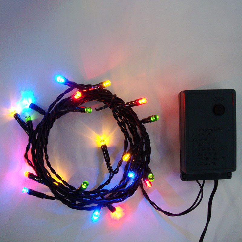 コロナ産業 室内用20球ストレートライト　アダプター付 4色ミックス　緑コード SHG20MIX 1個（ご注文単位1個）【直送品】