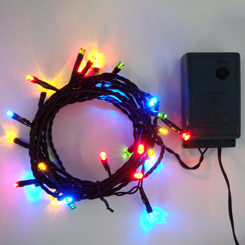 コロナ産業 室内用30球ストレートライト　アダプター付 4色ミックス　緑コード SHG30MIX 1個（ご注文単位1個）【直送品】