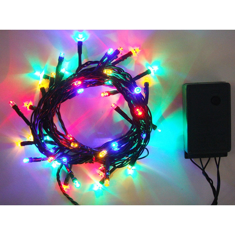 コロナ産業 室内用50球ストレートライト　アダプター付 4色ミックス　緑コード SHG50MIX 1個（ご注文単位1個）【直送品】