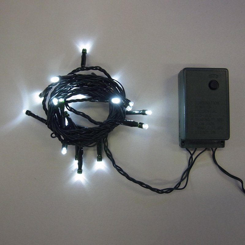 コロナ産業 室内用20球ストレートライト　アダプター付 白色球　緑コード SHG20W 1個（ご注文単位1個）【直送品】