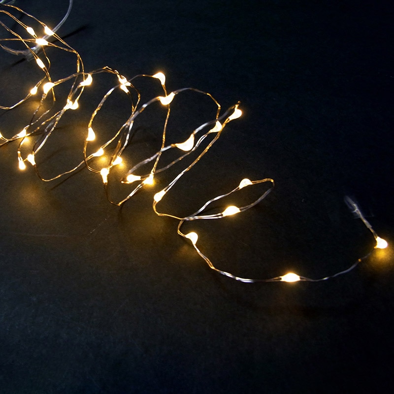 コロナ産業 ジュエリーライト　電池式　40球 電球色　シルバーコード JE40D 1個（ご注文単位1個）【直送品】