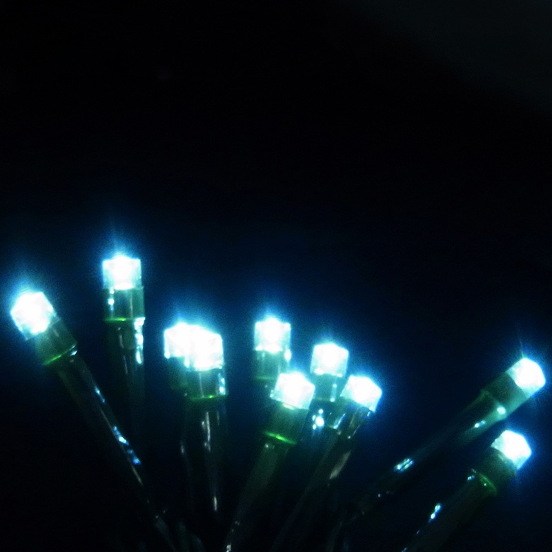 コロナ産業 室内用50球　ストレートライト　電池式 タイマー付　白色球　緑コード HT50W 1個（ご注文単位1個）【直送品】