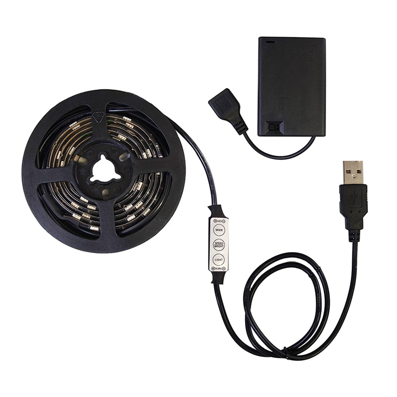 コロナ産業 USBテープライト 30球 1m 電球色 ブラックコード RUS1D 1個(ご注文単位1個)【直送品】