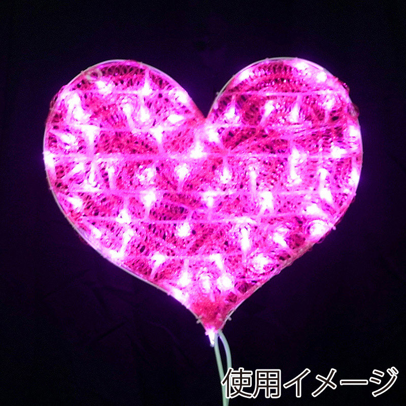 コロナ産業 LEDライト クリスタルハート ピンク L2DM406 1個(ご注文単位1個)【直送品】