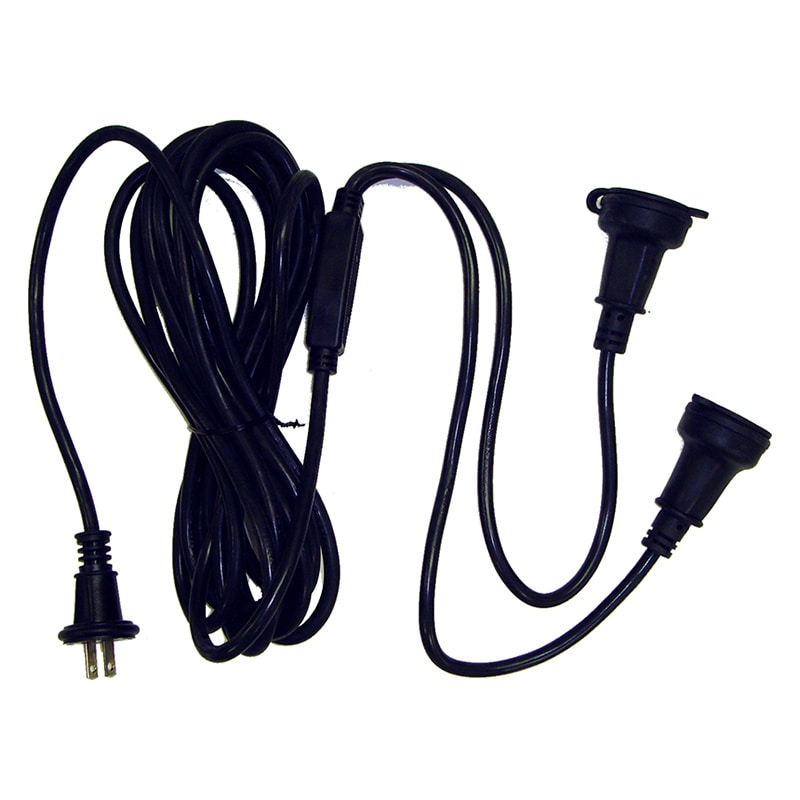 コロナ産業 分配コード 防水丸型プラグタイプ 2分配 ブラック RC2 1個（ご注文単位1個）【直送品】