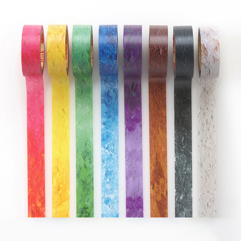 リンレイテープ マスキングテープ RINK 彩り油絵 8色セット 1セット(ご注文単位20セット)【直送品】