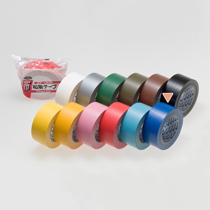 リンレイテープ 包装用 布カラー粘着テープ 50×25 #364 青 1巻（ご注文単位30巻）【直送品】