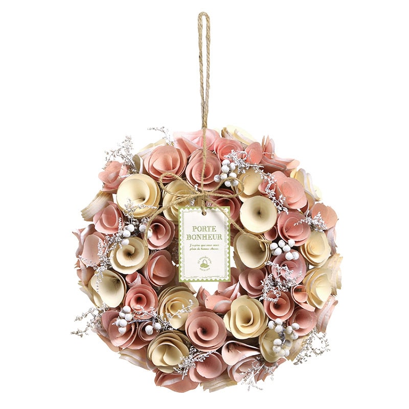 SG Wonder zone 完成リース φ24cm パステルピンク 660-019 1個(ご注文単位1個)【直送品】