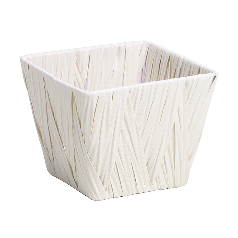 SG Wonder zone PEクロス編み 角駄温鉢4号用 ホワイト 560-40DEW 1個（ご注文単位1個）【直送品】