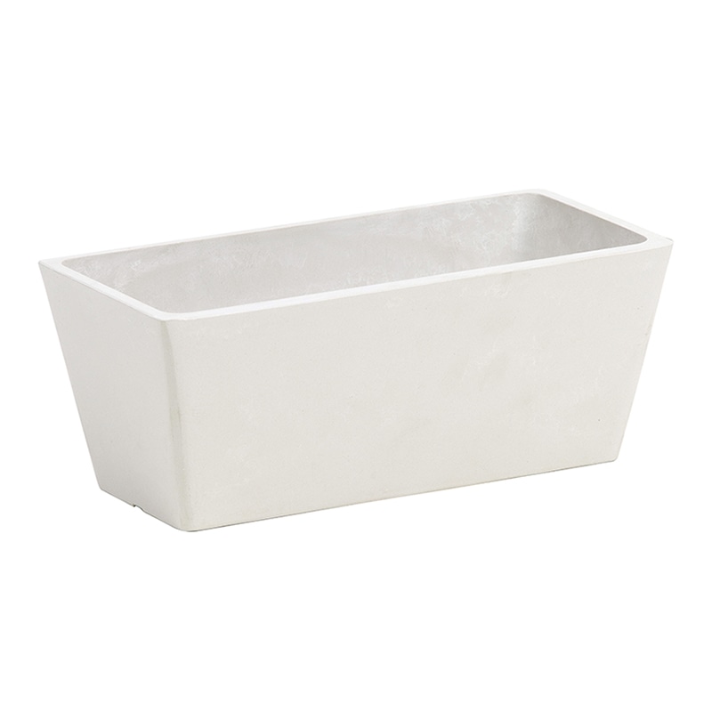 SG Wonder zone SPエコポット 角長3.5号鉢 ホワイトストーン 150-039W 1個（ご注文単位1個）【直送品】