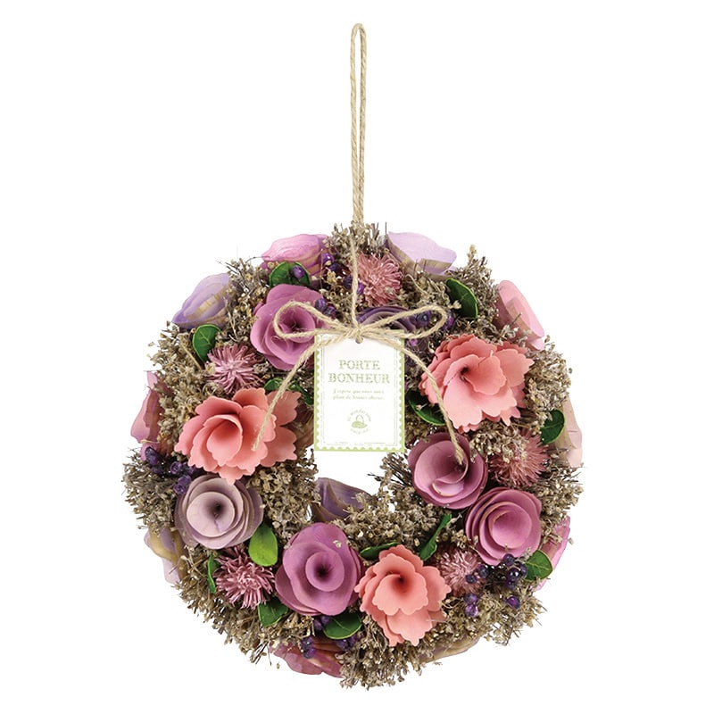 SG Wonder zone 完成リース φ24cm ピンク 660-059 1個（ご注文単位1個）【直送品】