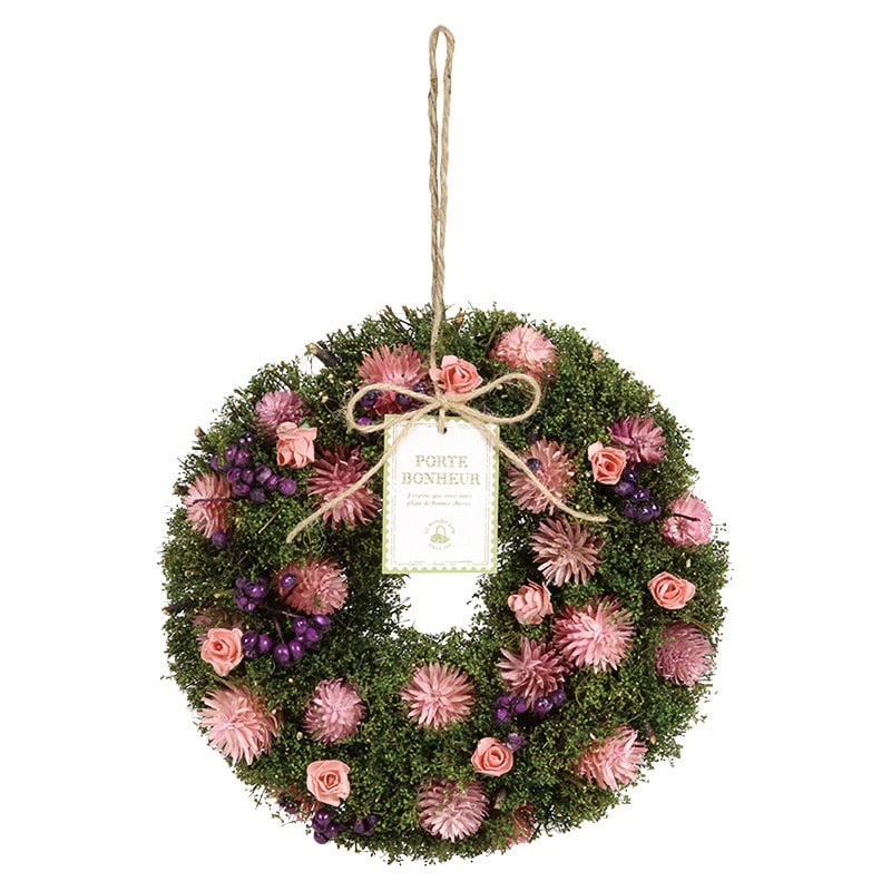 SG Wonder zone 完成リース φ23cm グリーン&ピンク 660-060 1個（ご注文単位1個）【直送品】