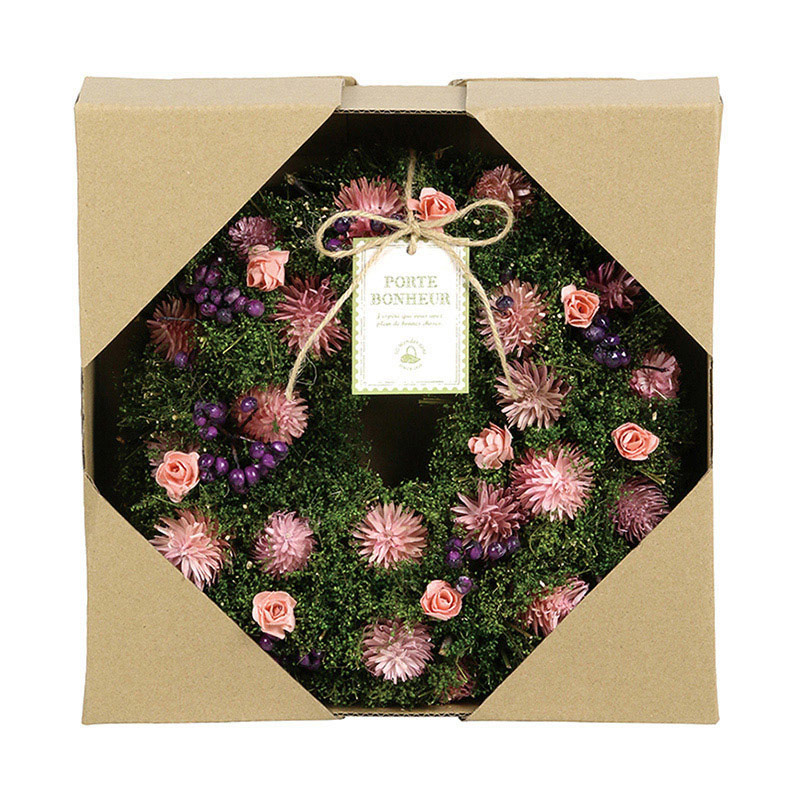 SG Wonder zone 完成リース φ23cm グリーン&ピンク 660-060 1個（ご注文単位1個）【直送品】