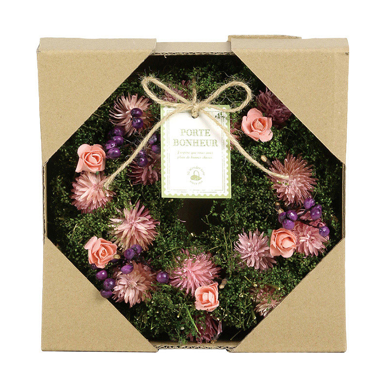 SG Wonder zone 完成リース φ17cm グリーン&ピンク 660-060S 1個（ご注文単位1個）【直送品】