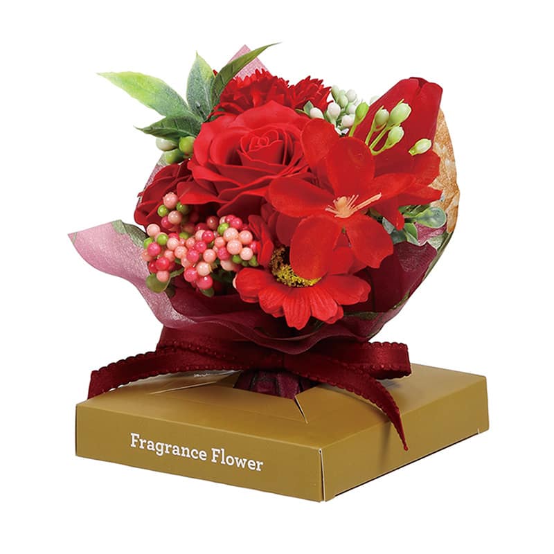 SG Wonder zone ソープフラワー クリアケース入りミニブーケ レッド F192-001R 1個（ご注文単位1個）【直送品】